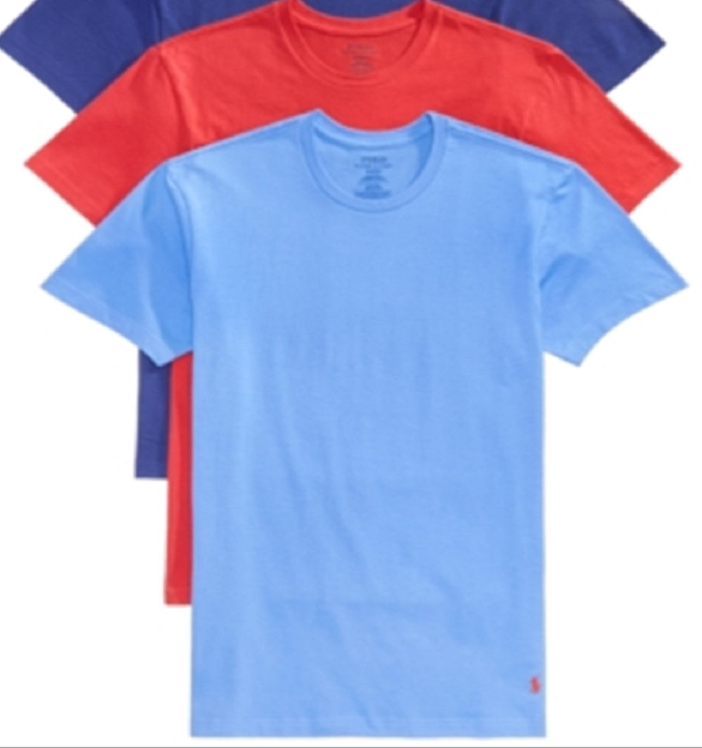 Ralph Lauren Men's Classic Fit 3 Pack T-Shirts Red Size X-Large