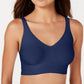 Bali Women's Comfort Revolution Comfortflex Fit Wirefree Bra Blue Size Medium