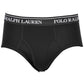 Polo Ralph Lauren Men's 4 Pack Low Rise Cotton Briefs Black Size Small