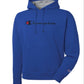Champion Men's Script Logo Powerblend Hoodie Blue Size Small