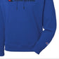 Champion Men's Script Logo Powerblend Hoodie Blue Size Small