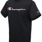 Champion Men's Script Logo T-Shirt Black Size Small