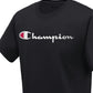 Champion Men's Script Logo T-Shirt Black Size Large
