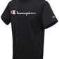 Champion Men's Script Logo T-Shirt Black Size Large