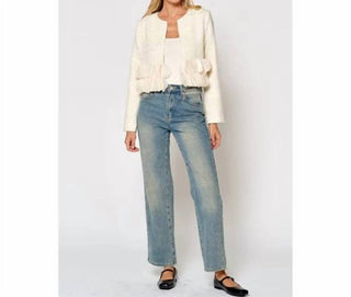 Lalavon - Petal Tweed Crop Jacket