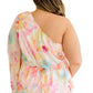 White Birch - Floral Peplum Blouse