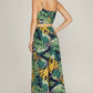 She + Sky - Cami Woven Tropical Print Jumpsuit