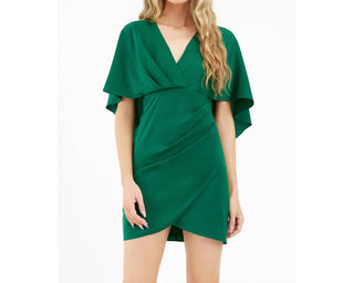 Adelyn Rae - Julia Surplice Cape Mini Dress