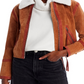 Blanknyc Faux Fur Collar Leather Jacket Brown