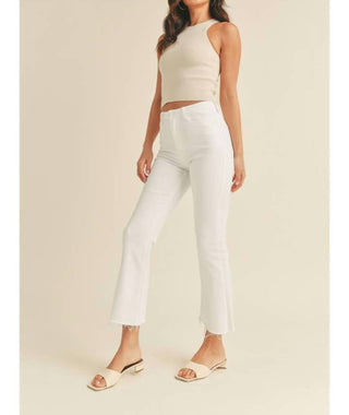 Just Black Denim - High Rise Tonal Crop Flare Short Jeans