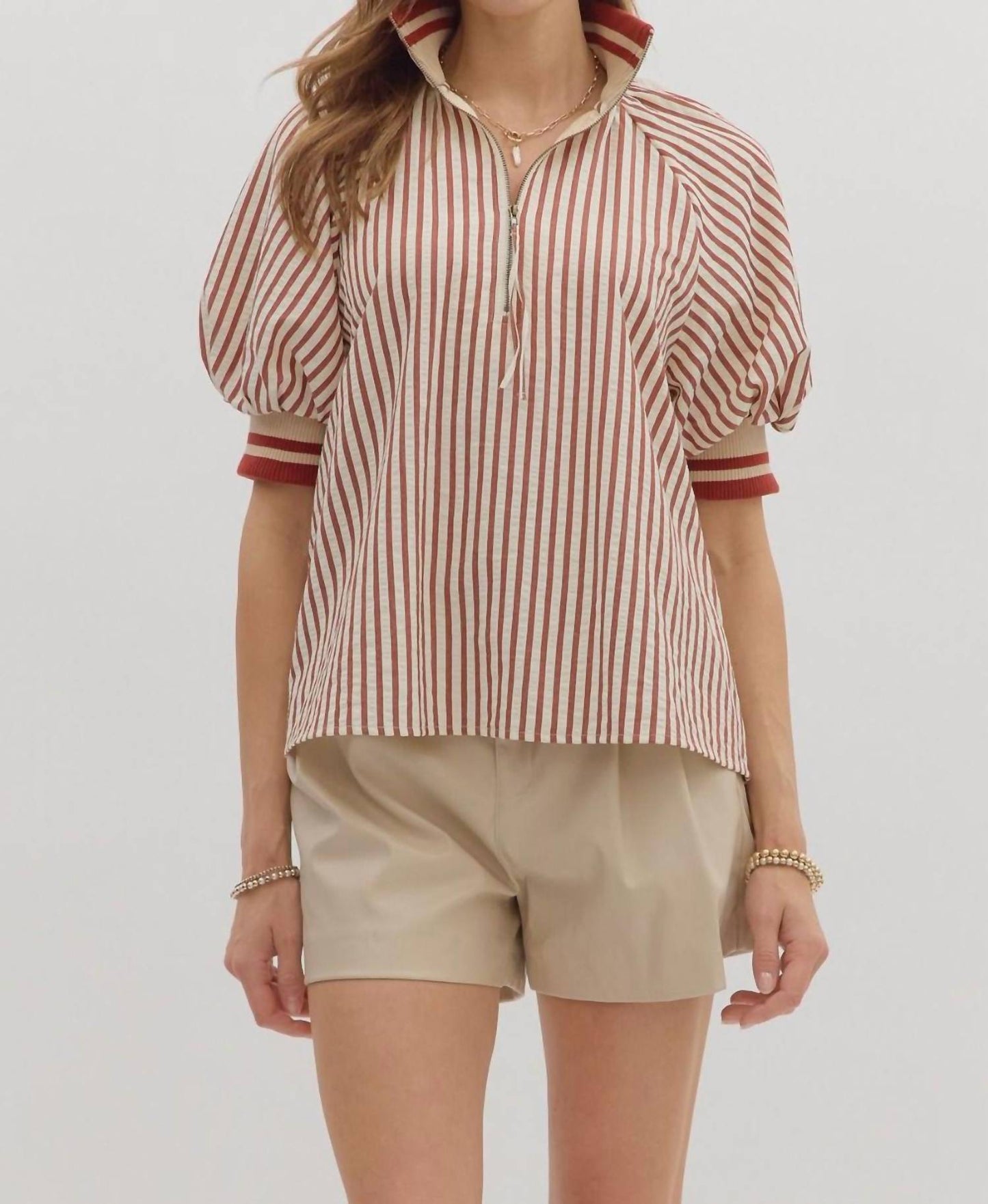 Entro - Women's Brick Stripe Top