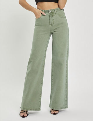 Risen - High Rise Wide Leg Jeans