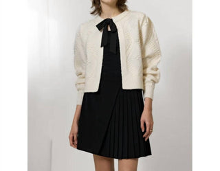 French Connection - Kitty Bobble Bow Cardigan