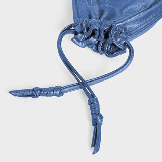 Lemiz - Women's Mini Bowie Drawstring Leather Bag