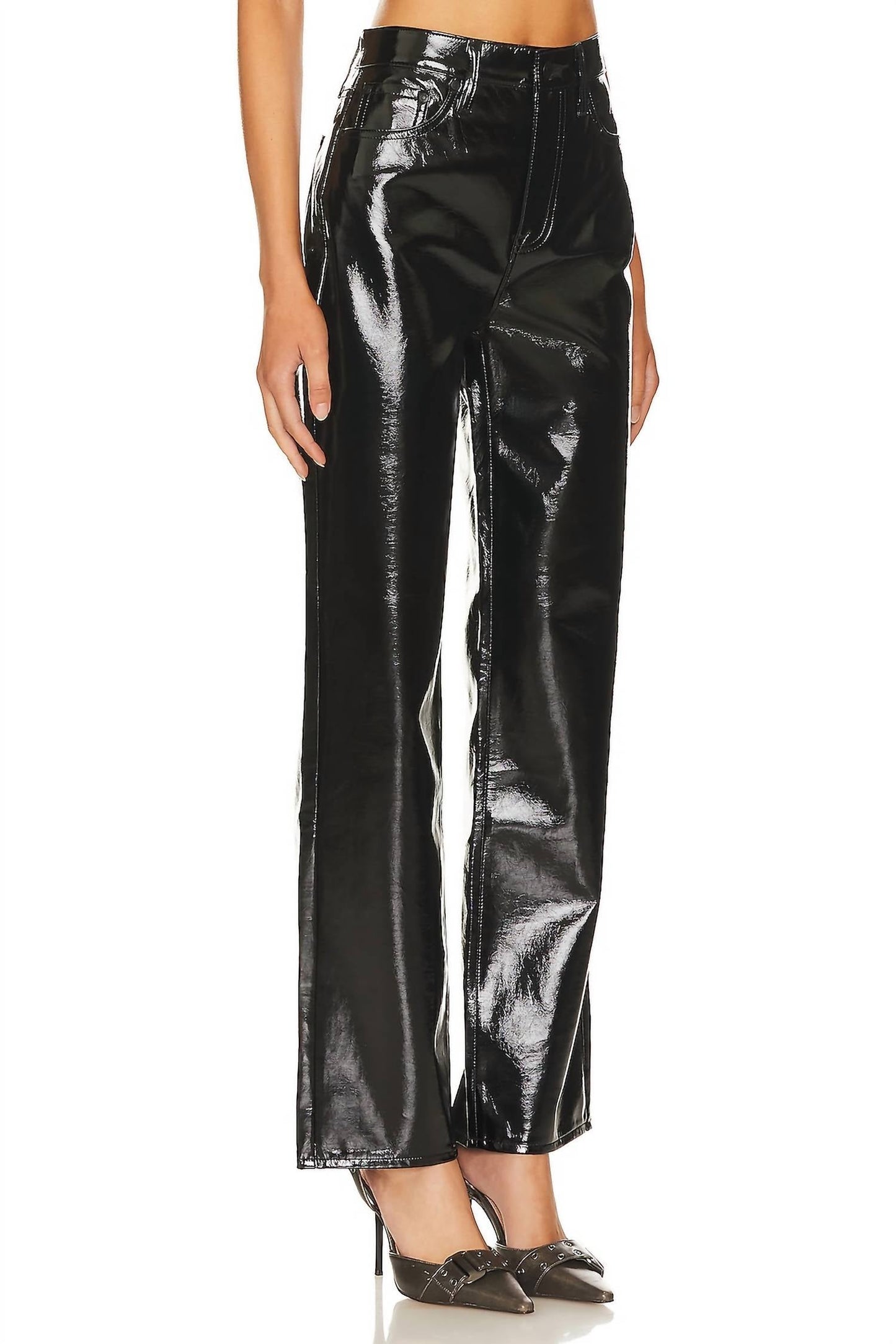 Pistola - Cassie Shinny High-Rise Straight Pants