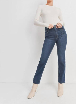 Judy Blue - Dark Cut Off Straight Leg Jeans