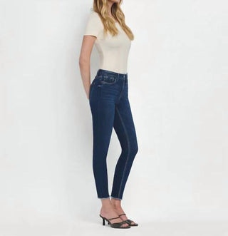 Vervet By Flying Monkey - Emerson Mid Rise Raw Hem Crop Skinny Jeans