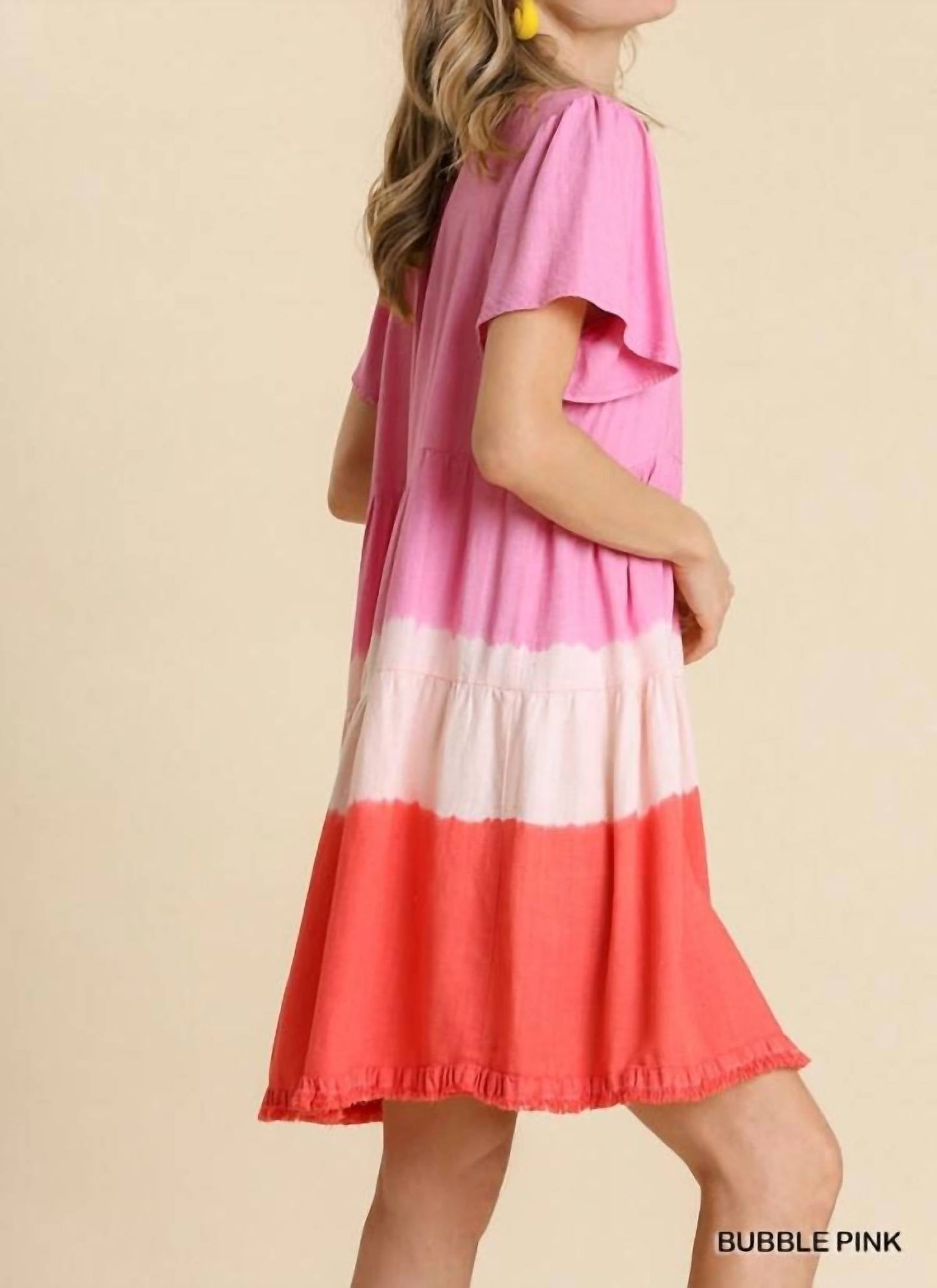 Umgee - Dip Dye Color Block Dress