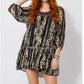 Free People - Mini Embroidered Floral Semi Sheer Boho Dress