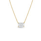 Diana M Jewels - Women's Lab Grown East West Diamond Solitaire Pendant Necklace