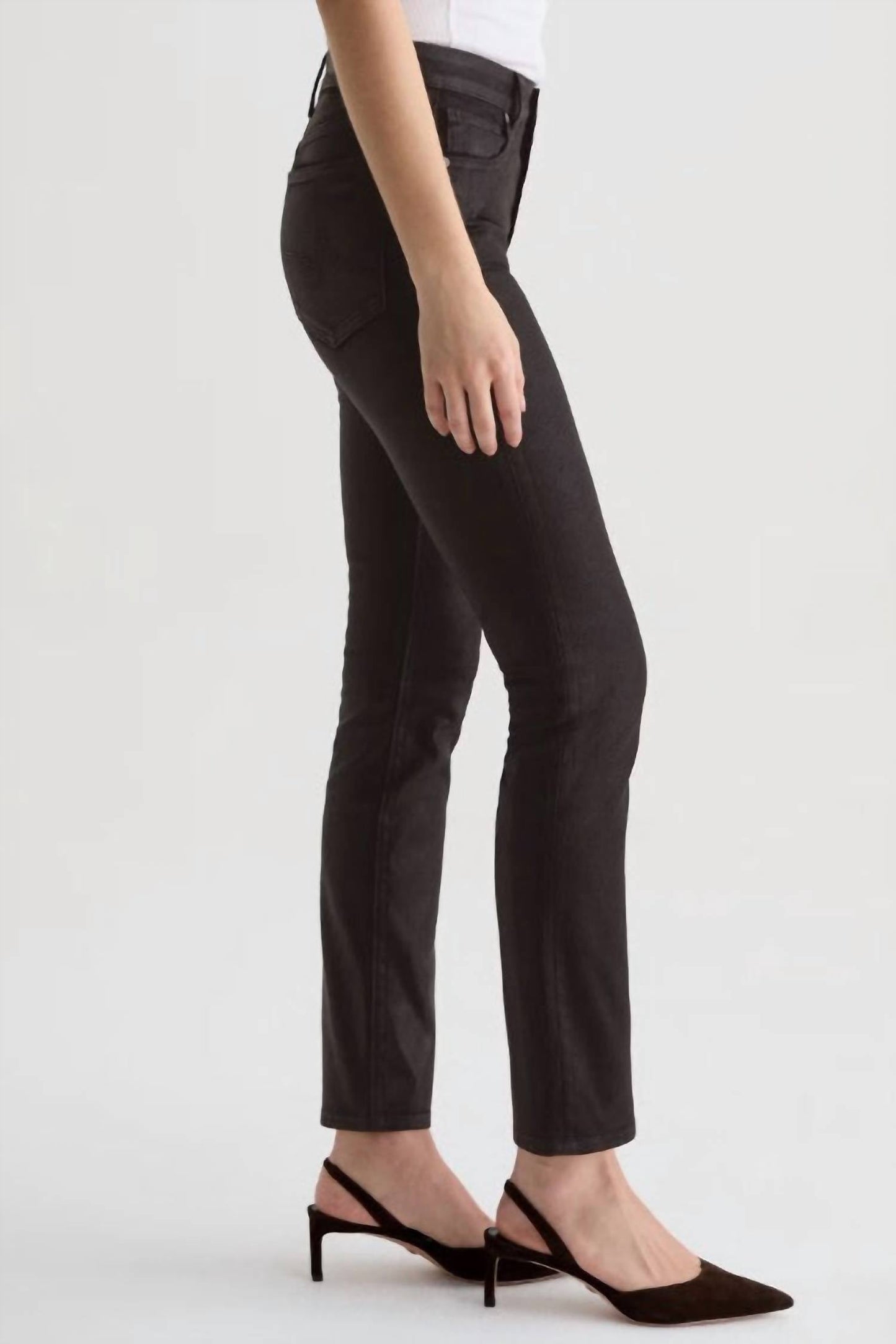 Ag Jeans - Mari Leatherette Super Straight Leg Jeans