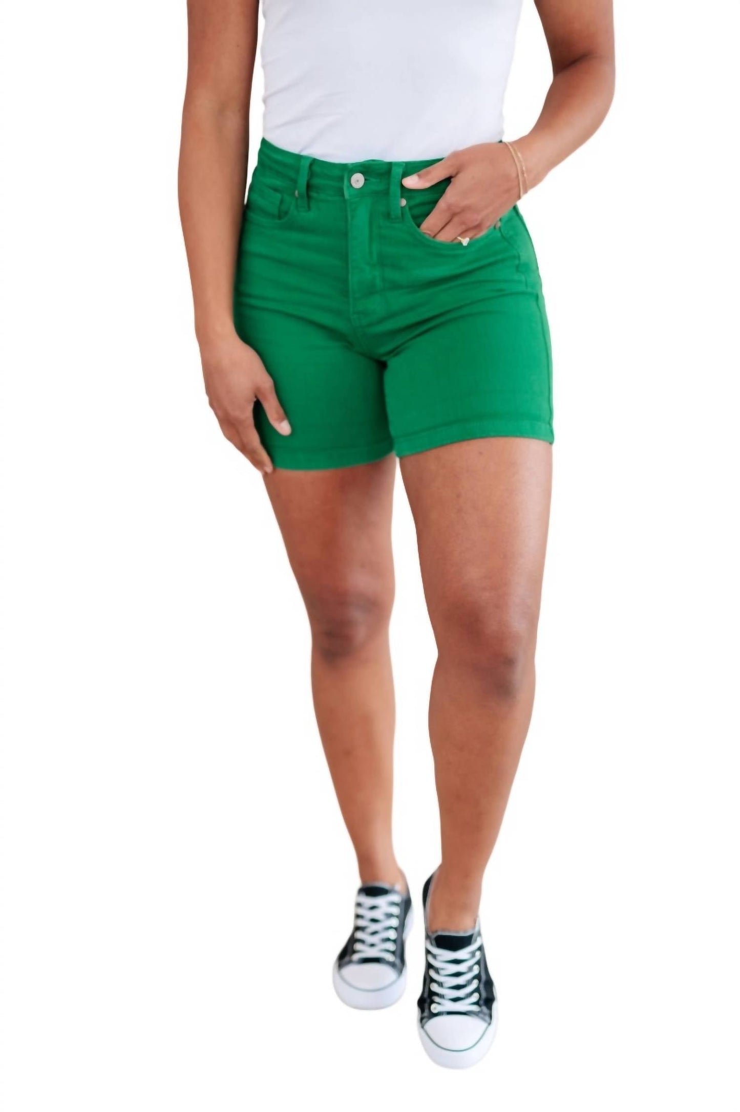 Judy Blue - High Rise Control Top Cuffed Shorts