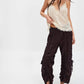 Free People - Scorpio Shirred Mid-Rise Cargo Pants