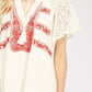 Entro - Lace & Embroidered Mini Dress