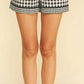 Pinch - Gingham Contrast Plaid Shorts