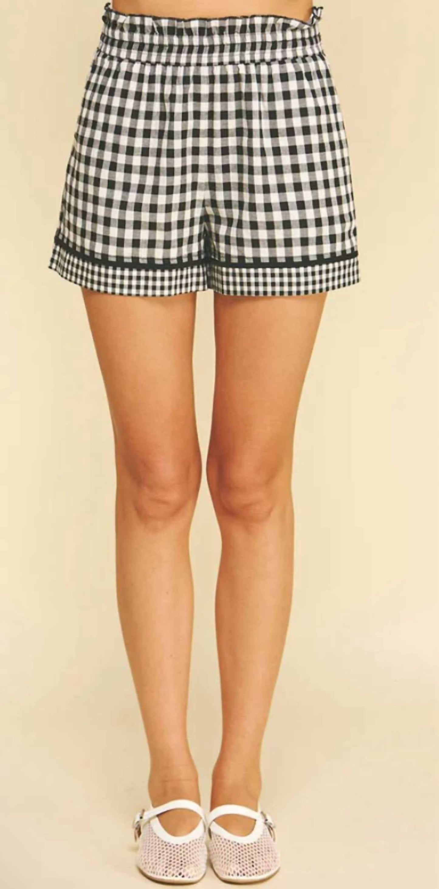 Pinch - Gingham Contrast Plaid Shorts