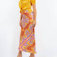 Paparazzi - Satin Watercolor Print Bias Cut Skirt