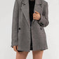 Blu Pepper - Tessa Tweed Style Long Line Blazer