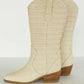 Mia Shoes - Women's Jenah Leather Raffia Boots