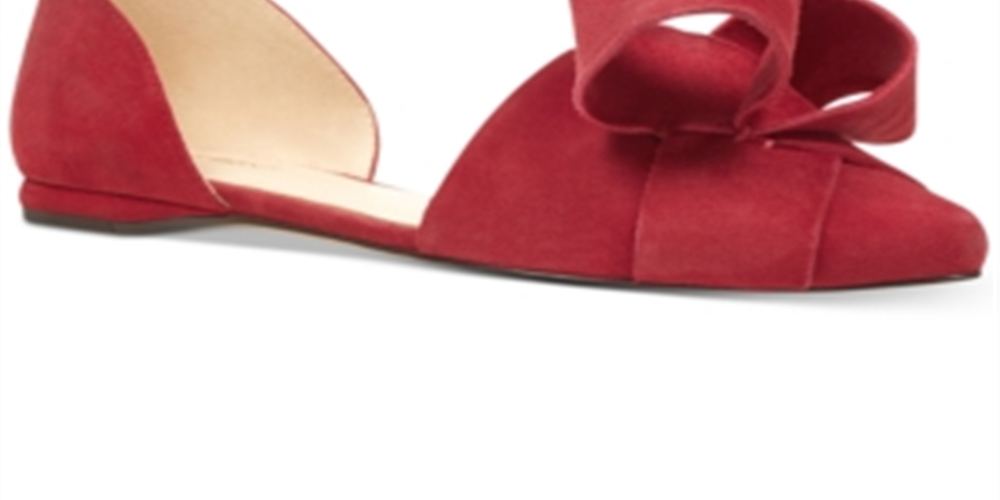 Nine West Women's Shoreside D'Orsay Flat Red Size 8.5 M