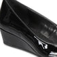 Bandolino Women's Peep Toe Wedge Pump Black Size 5.5 M