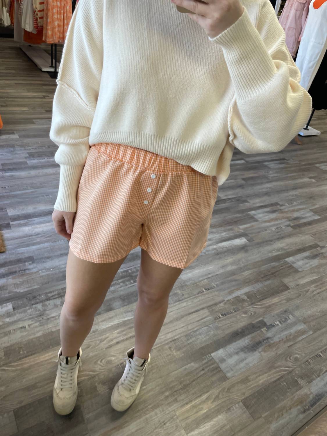 Blue Blush - Checkered Boxer Shorts