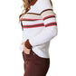 Basic Bae - Sophisticated Striped Rib-knit Blouse