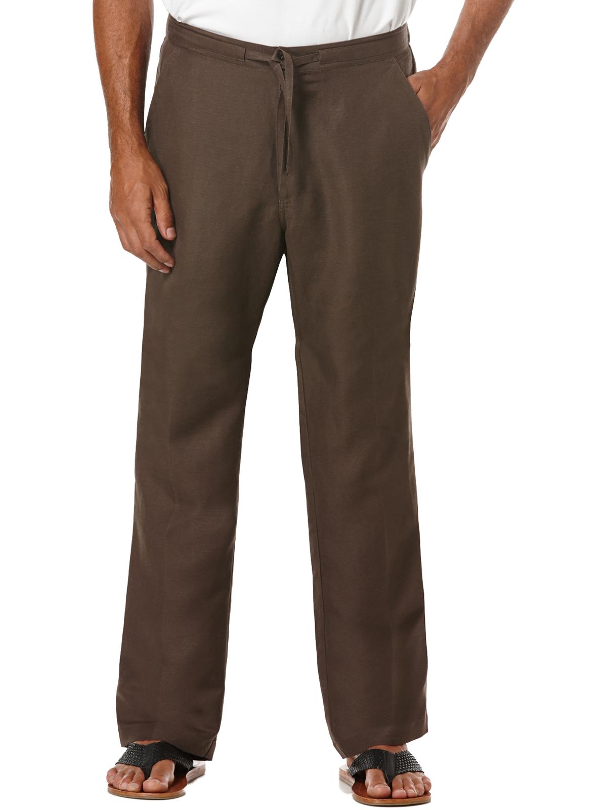 Cubavera Men's Drawstring Pants Brown Size Large