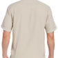 Cubavera Men's Panel Short Sleeve Contrast Stitching Shirt Brown Size Large