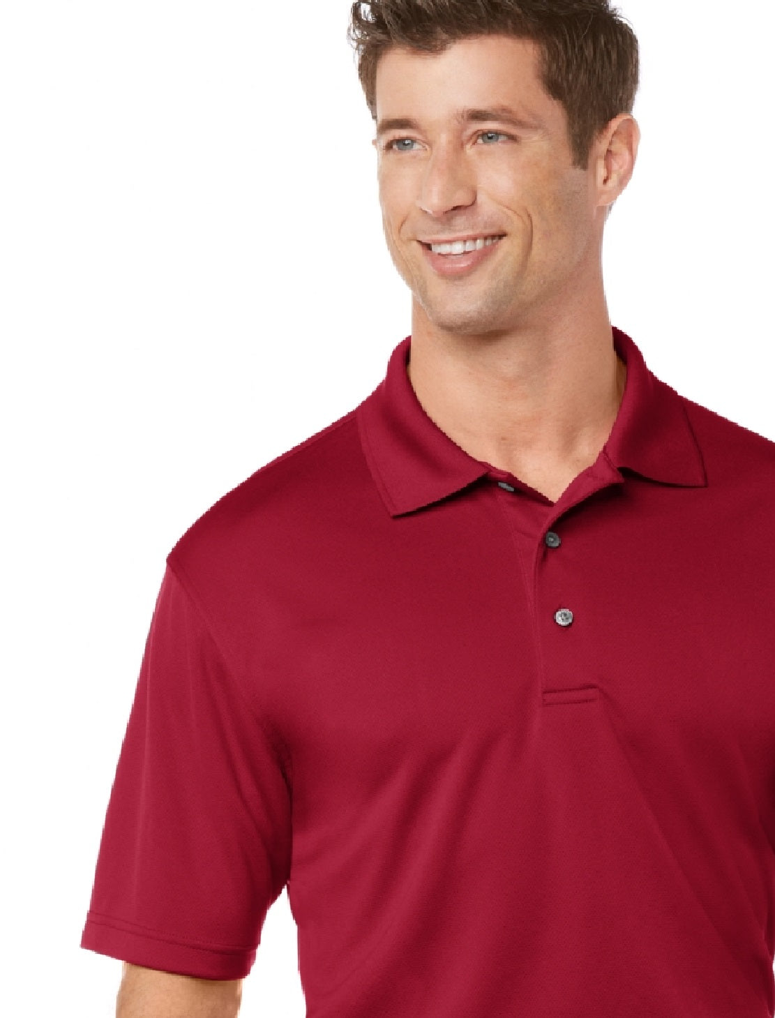 PGA Tour Men's Airflux Solid Golf Polo Shirt Red Size XX-Large
