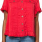 Multiples - Short Sleeve Two Pocket Jacket Top