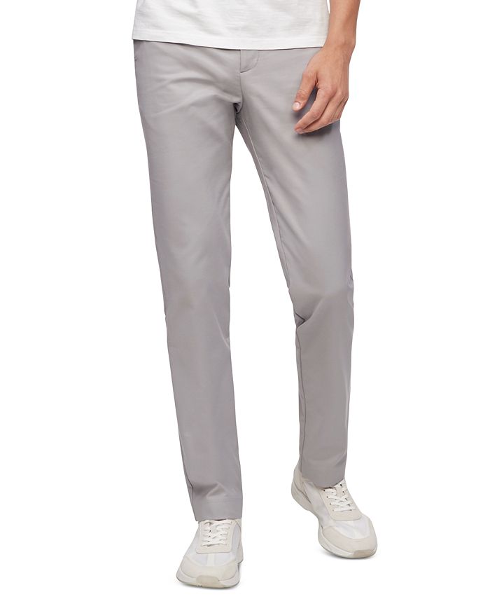 Calvin Klein Men's Slim Fit Modern Stretch Chino Pants Gray Size 32X30