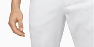 Calvin Klein Men's Slim Fit Modern Stretch Chino White Size 34X32