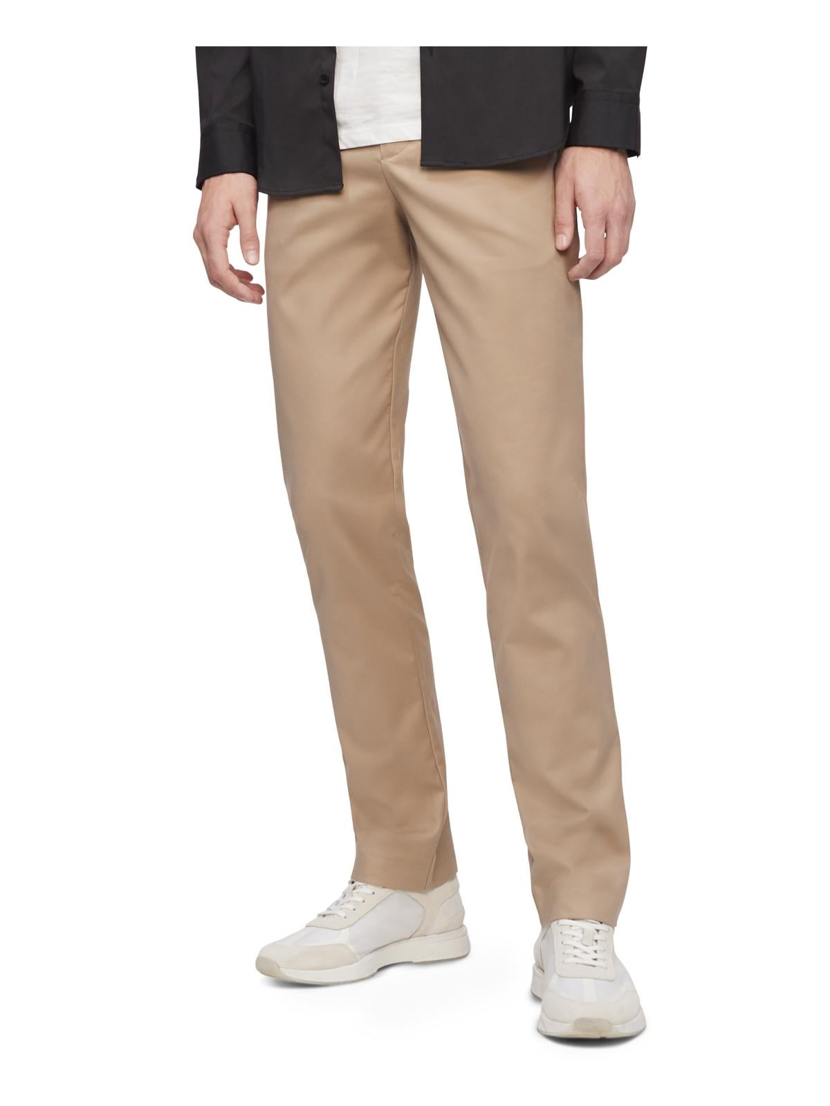 Calvin Klein Men's Slim Fit Modern Stretch Chino Pants Brown Size 34X30
