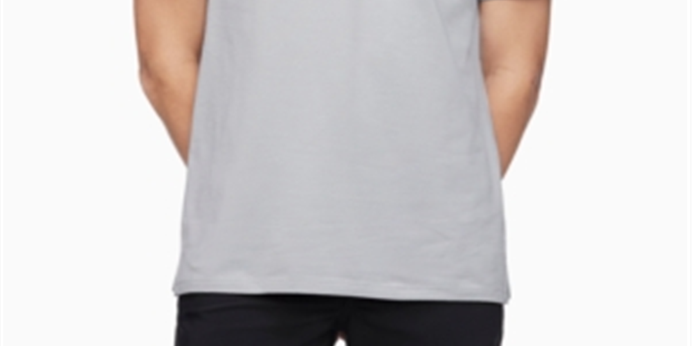 Calvin Klein Men's Tipped Polo Shirt Gray Size XXL