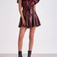 Elan - Faux Leather Mini Dress