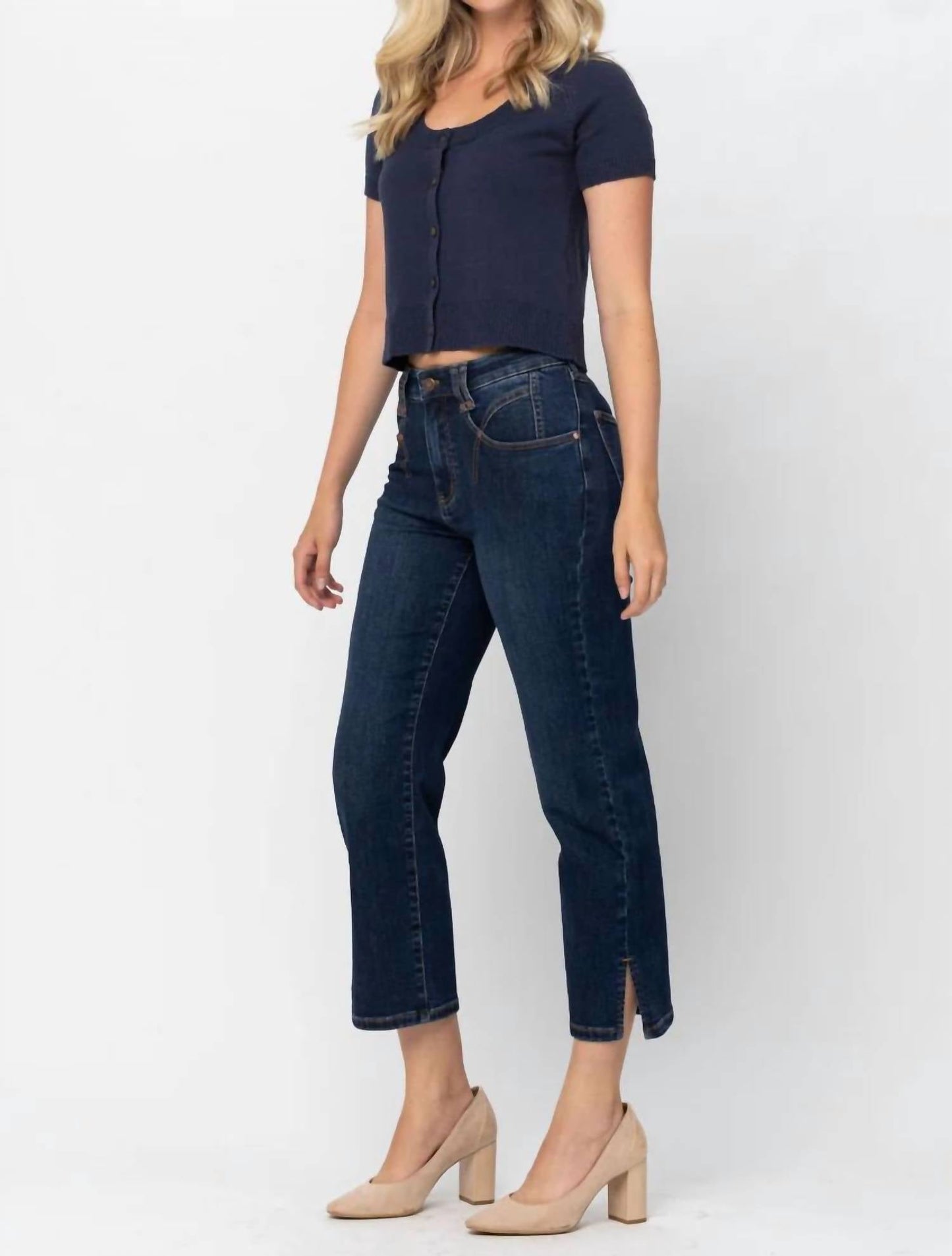 Judy Blue - Center Stage High Rise Cropped Denim Jeans
