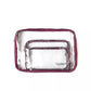 Baggallini Women's Set Of 3 Clear Travel Pouches Purple Size Regular