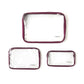Baggallini Women's Set Of 3 Clear Travel Pouches Purple Size Regular