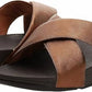 Fitflop - Women's Lulu Cross Slide Sandals Leather Wedge Mule
